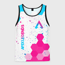 Мужская майка без рукавов Apex Legends neon gradient style вертикально