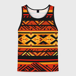 Майка-безрукавка мужская Узор в этническом стиле масаев, цвет: 3D-черный