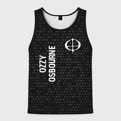 Майка-безрукавка мужская Ozzy Osbourne glitch на темном фоне вертикально, цвет: 3D-черный