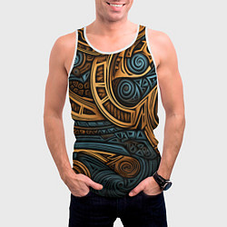 Майка-безрукавка мужская Паттерн в викингском стиле, цвет: 3D-белый — фото 2