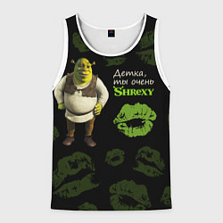 Майка-безрукавка мужская Shrexy Shrek, цвет: 3D-белый