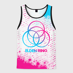 Мужская майка без рукавов Elden Ring neon gradient style