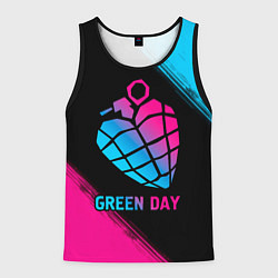 Мужская майка без рукавов Green Day - neon gradient