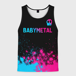 Майка-безрукавка мужская Babymetal - neon gradient посередине, цвет: 3D-черный
