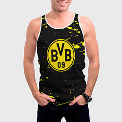Майка-безрукавка мужская Borussia yellow splash, цвет: 3D-белый — фото 2