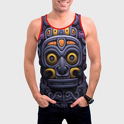 Майка-безрукавка мужская Орнамент в стиле ацтеков, цвет: 3D-красный — фото 2