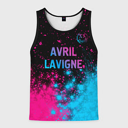 Мужская майка без рукавов Avril Lavigne - neon gradient посередине