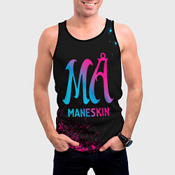Майка-безрукавка мужская Maneskin - neon gradient, цвет: 3D-черный — фото 2