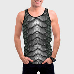 Майка-безрукавка мужская Dragon scales, цвет: 3D-черный — фото 2