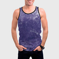 Майка-безрукавка мужская Абстракция - violet color background, цвет: 3D-черный — фото 2