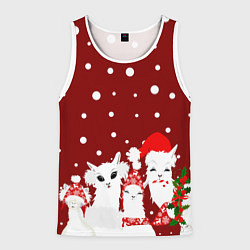 Мужская майка без рукавов Семья ламы