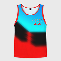 Майка-безрукавка мужская AUDI sport brend color, цвет: 3D-красный