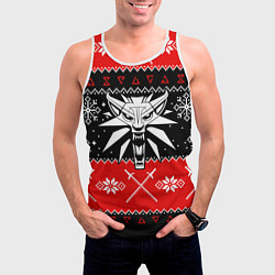 Майка-безрукавка мужская The Witcher christmas sweater, цвет: 3D-белый — фото 2