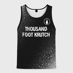 Майка-безрукавка мужская Thousand Foot Krutch glitch на темном фоне посеред, цвет: 3D-черный