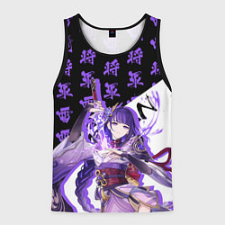 Мужская майка без рукавов Сёгун Райдэн иероглифы - Геншин Импакт