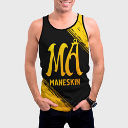 Майка-безрукавка мужская Maneskin - gold gradient, цвет: 3D-черный — фото 2