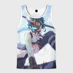 Майка-безрукавка мужская Genshin Impact Сяо Xiao Mask, цвет: 3D-белый