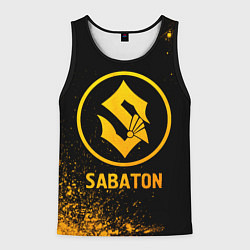 Мужская майка без рукавов Sabaton - gold gradient