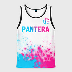 Мужская майка без рукавов Pantera neon gradient style посередине