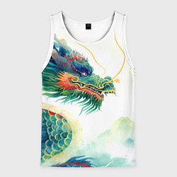 Мужская майка без рукавов Japanese dragon - watercolor art