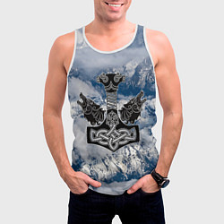Майка-безрукавка мужская Северные волки в символике, цвет: 3D-белый — фото 2