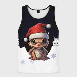 Майка-безрукавка мужская Новогодний символ 2024, цвет: 3D-черный