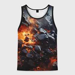 Мужская майка без рукавов Взрыв камней и плит