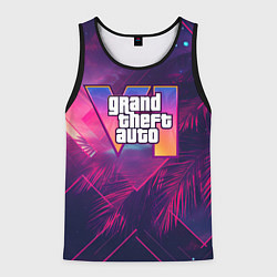 Мужская майка без рукавов GTA 6 summer logo