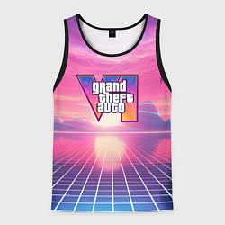 Мужская майка без рукавов GTA 6 Vaporwave