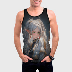 Майка-безрукавка мужская Аниме Фрирен провожающая в последний путь, цвет: 3D-черный — фото 2
