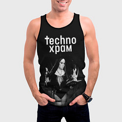 Майка-безрукавка мужская Techno храм монашка колдунья, цвет: 3D-черный — фото 2