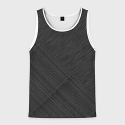 Мужская майка без рукавов Чёрный полосатая текстура