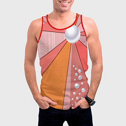 Майка-безрукавка мужская Жемчужная абстракция, цвет: 3D-красный — фото 2