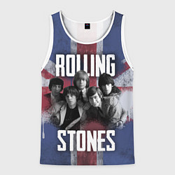 Майка-безрукавка мужская Rolling Stones - Great britain, цвет: 3D-белый