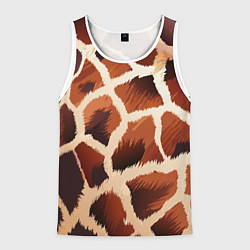 Майка-безрукавка мужская Пятнистый мех жирафа, цвет: 3D-белый