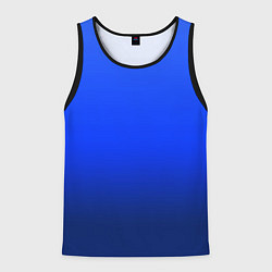Майка-безрукавка мужская Ультрамарин градиент, цвет: 3D-черный