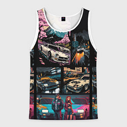 Майка-безрукавка мужская Japanese jdm art, цвет: 3D-белый