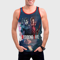 Майка-безрукавка мужская Resident Evil game color, цвет: 3D-красный — фото 2