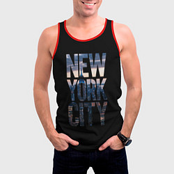 Майка-безрукавка мужская New York City - USA, цвет: 3D-красный — фото 2