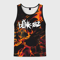 Майка-безрукавка мужская Blink 182 red lava, цвет: 3D-черный