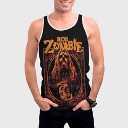 Майка-безрукавка мужская Rob zombie skull, цвет: 3D-белый — фото 2