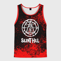 Майка-безрукавка мужская Silent hill лого blood, цвет: 3D-красный