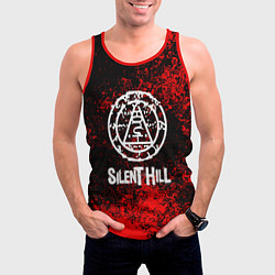 Майка-безрукавка мужская Silent hill лого blood, цвет: 3D-красный — фото 2