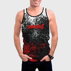 Майка-безрукавка мужская Tekken 8 брызги красок, цвет: 3D-черный — фото 2