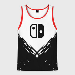 Майка-безрукавка мужская Nintendo краски лого, цвет: 3D-красный