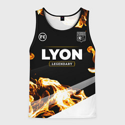Майка-безрукавка мужская Lyon legendary sport fire, цвет: 3D-черный