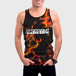 Майка-безрукавка мужская Scorpions red lava, цвет: 3D-черный — фото 2