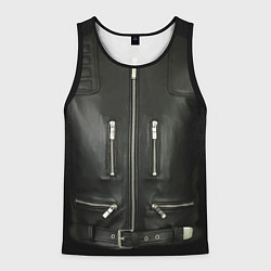 Майка-безрукавка мужская Terminator first - leather jacket, цвет: 3D-черный