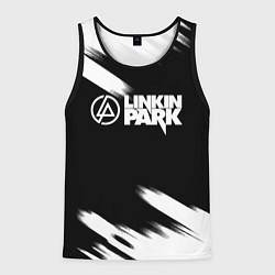 Майка-безрукавка мужская Linkin park рок бенд краски, цвет: 3D-черный