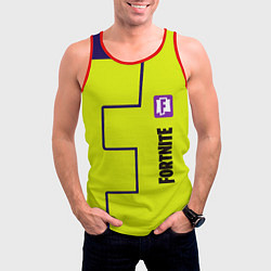 Майка-безрукавка мужская Fortnite logo yellow game, цвет: 3D-красный — фото 2